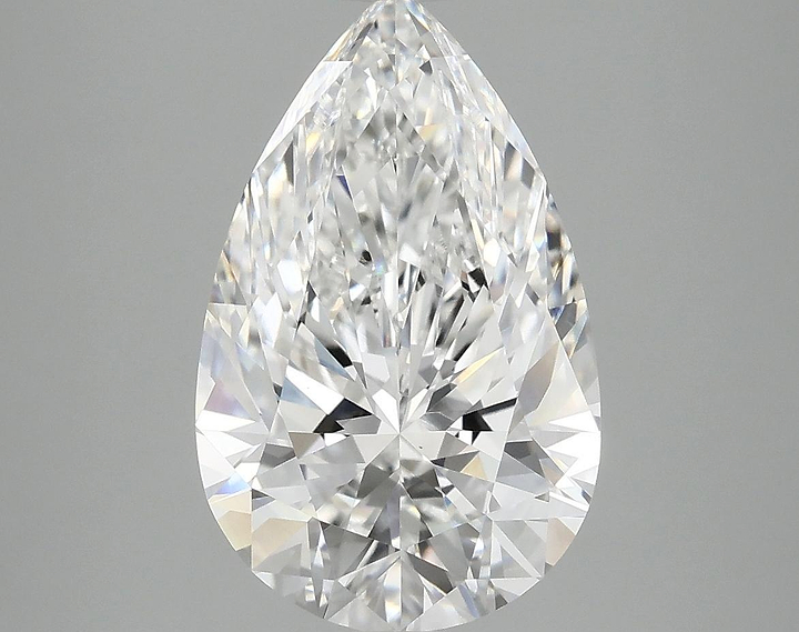 4.05 Carat Pear Shaped Ideal Cut VVS2 IGI Certified Lab Grown Diamond
