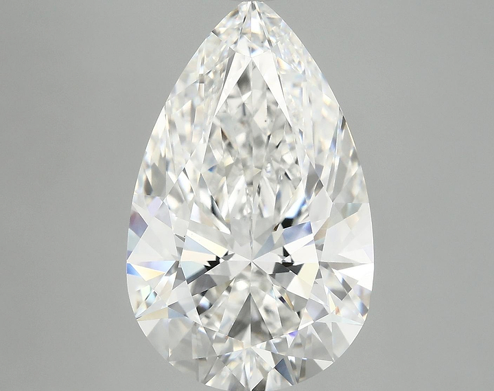 6.43 Carat Pear Shaped Ideal Cut VVS2 IGI Certified Lab Grown Diamond