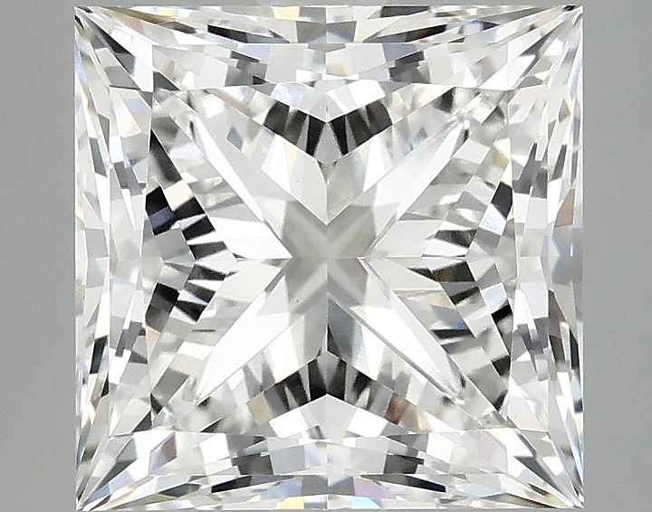 5.08 Carat Princess Shaped Ideal Cut VVS2 IGI Certified Lab Grown Diamond