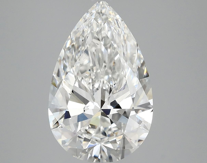 3.92 Carat Pear Shaped Ideal Cut VVS2 IGI Certified Lab Grown Diamond