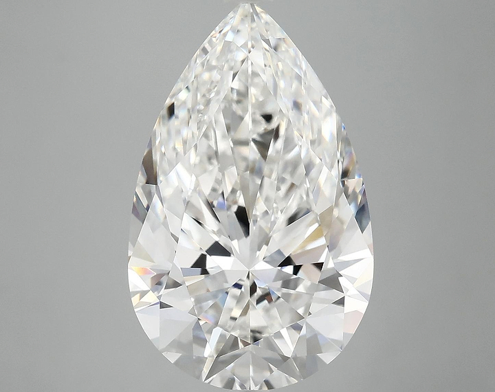 7.36 Carat Pear Shaped Ideal Cut VVS2 IGI Certified Lab Grown Diamond