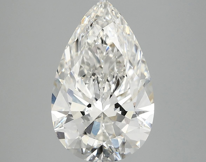 3.86 Carat Pear Shaped Ideal Cut VVS2 IGI Certified Lab Grown Diamond