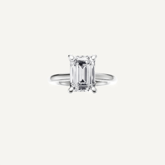 Ella-1.5mm Comfort fit Engagement Ring in 14K White Gold With Hidden Halo with Side Diamond Setting, [Ring Size: 7.00 & Estimated Shipping Date:  Wed, May 28, 2025]