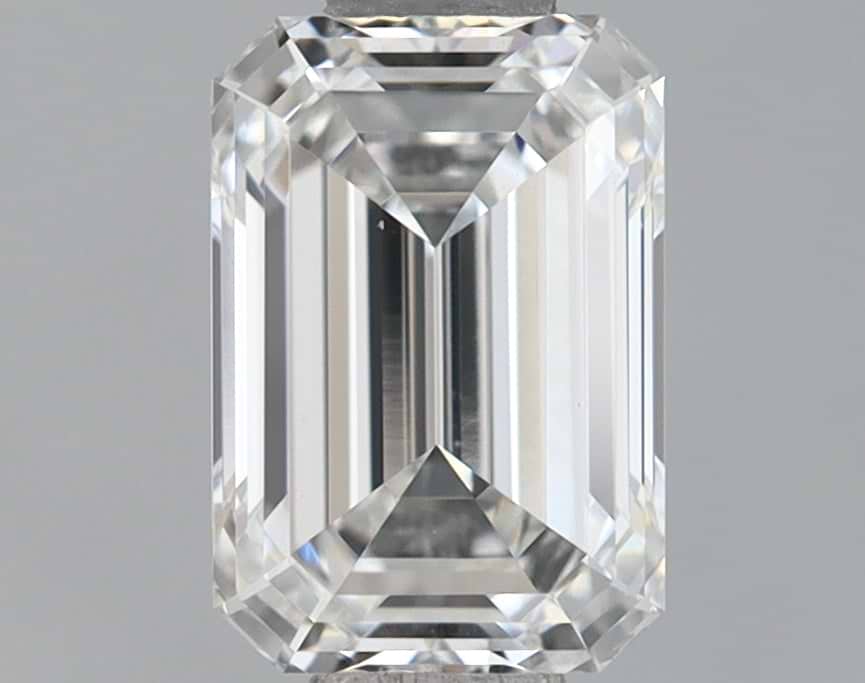 0.87 Carat Emerald Shaped Ideal Cut VVS2 IGI Certified Lab Grown Diamond