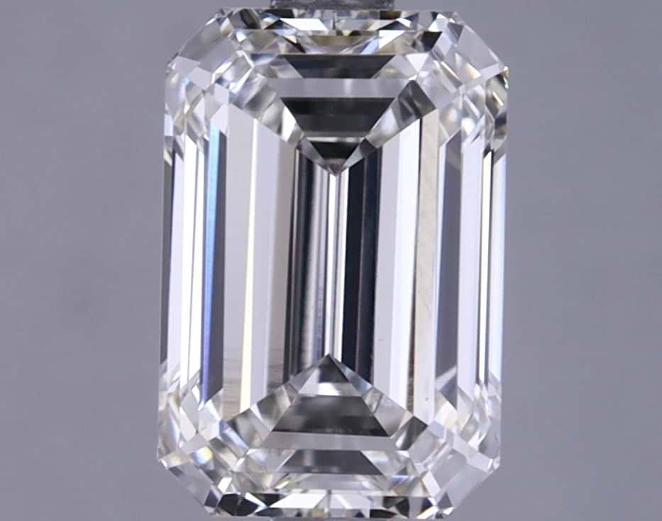 1.85 Carat Emerald Shaped Excellent Cut VVS2 IGI Certified Lab Grown Diamond