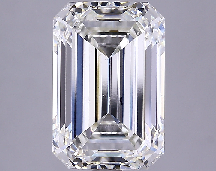 4.77 Carat Emerald Shaped Excellent Cut SI1 IGI Certified Lab Grown Diamond