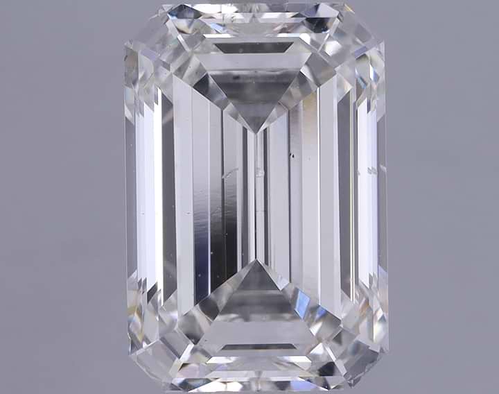 2.91 Carat Emerald Shaped Ideal Cut SI1 IGI Certified Lab Grown Diamond