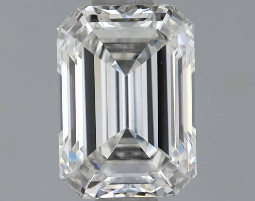 0.96 Carat Emerald Shaped Ideal Cut VVS2 IGI Certified Lab Grown Diamond