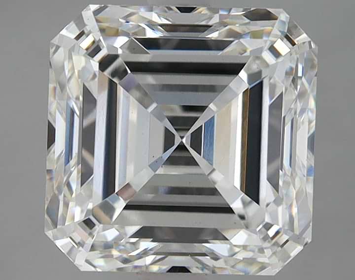3.7 Carat Asscher Shaped Excellent Cut VS1 IGI Certified Lab Grown Diamond
