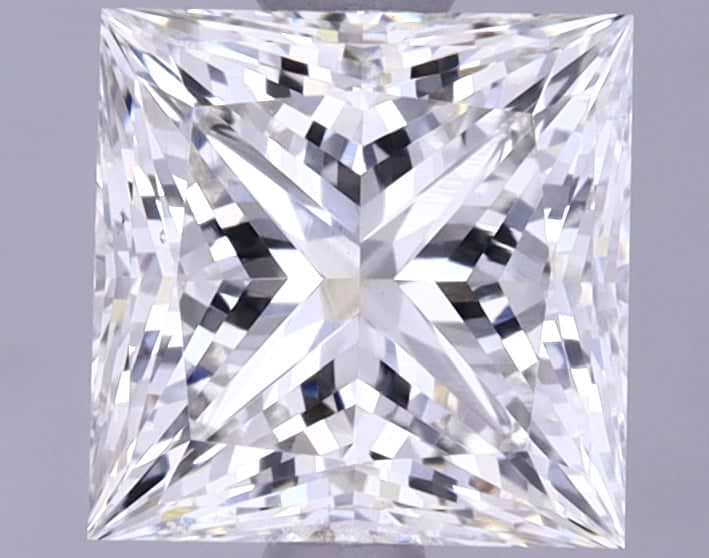 1.71 Carat Princess Shaped Ideal Cut VVS2 IGI Certified Lab Grown Diamond