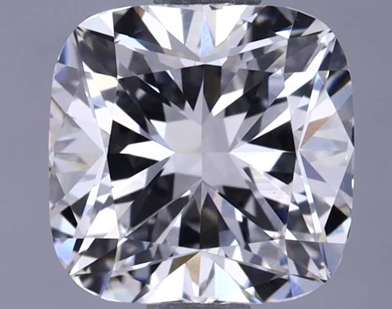 1.63 Carat Cushion Shaped Ideal Cut VVS2 IGI Certified Lab Grown Diamond