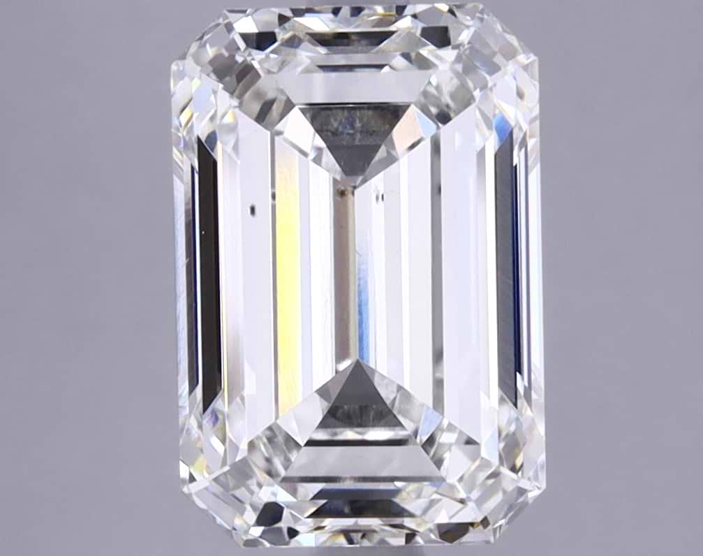 3.77 Carat Emerald Shaped Ideal Cut VS2 IGI Certified Lab Grown Diamond