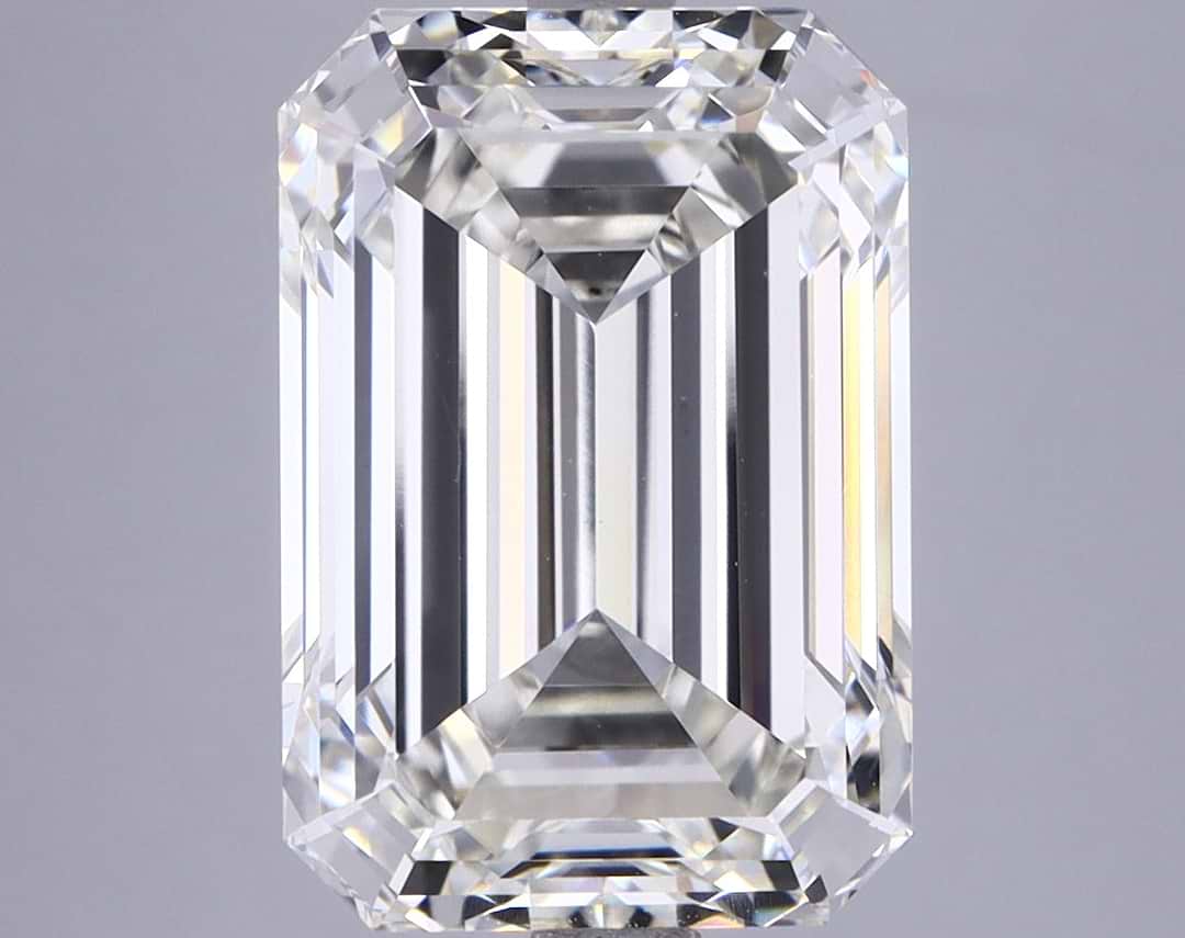 6.04 Carat Emerald Shaped Ideal Cut VVS2 IGI Certified Lab Grown Diamond