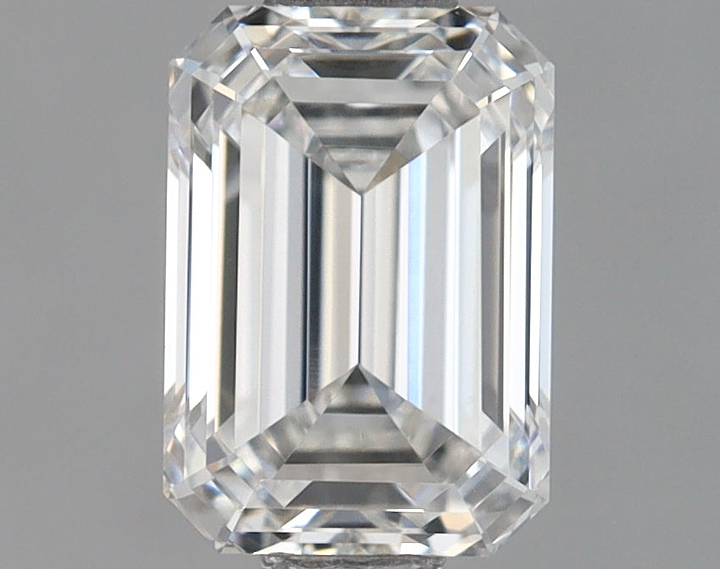 0.88 Carat Emerald Shaped Ideal Cut VVS2 IGI Certified Lab Grown Diamond