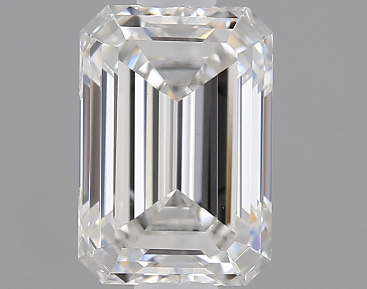 0.86 Carat Emerald Shaped Ideal Cut VVS2 IGI Certified Lab Grown Diamond