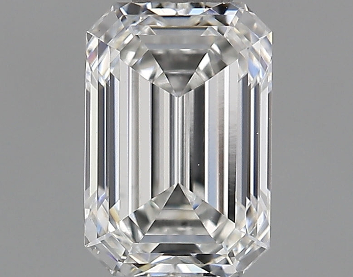 0.81 Carat Emerald Shaped Ideal Cut VVS2 IGI Certified Lab Grown Diamond