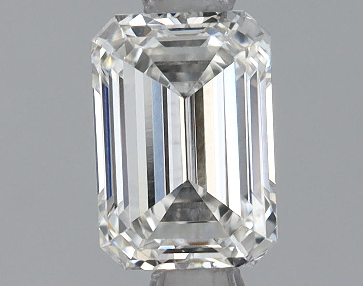 0.74 Carat Emerald Shaped Ideal Cut VVS2 IGI Certified Lab Grown Diamond