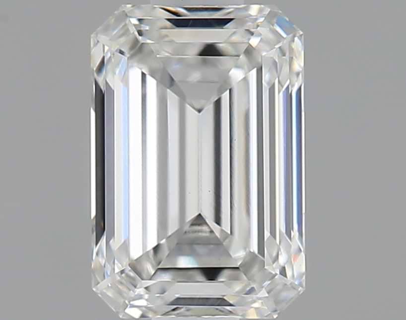 0.88 Carat Emerald Shaped Ideal Cut VVS2 IGI Certified Lab Grown Diamond