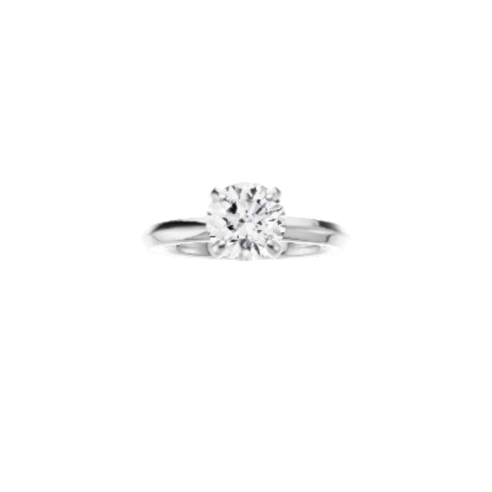 Violet-2mm Knife Edge Engagement Ring in 14K White Gold With Classic Prong Setting