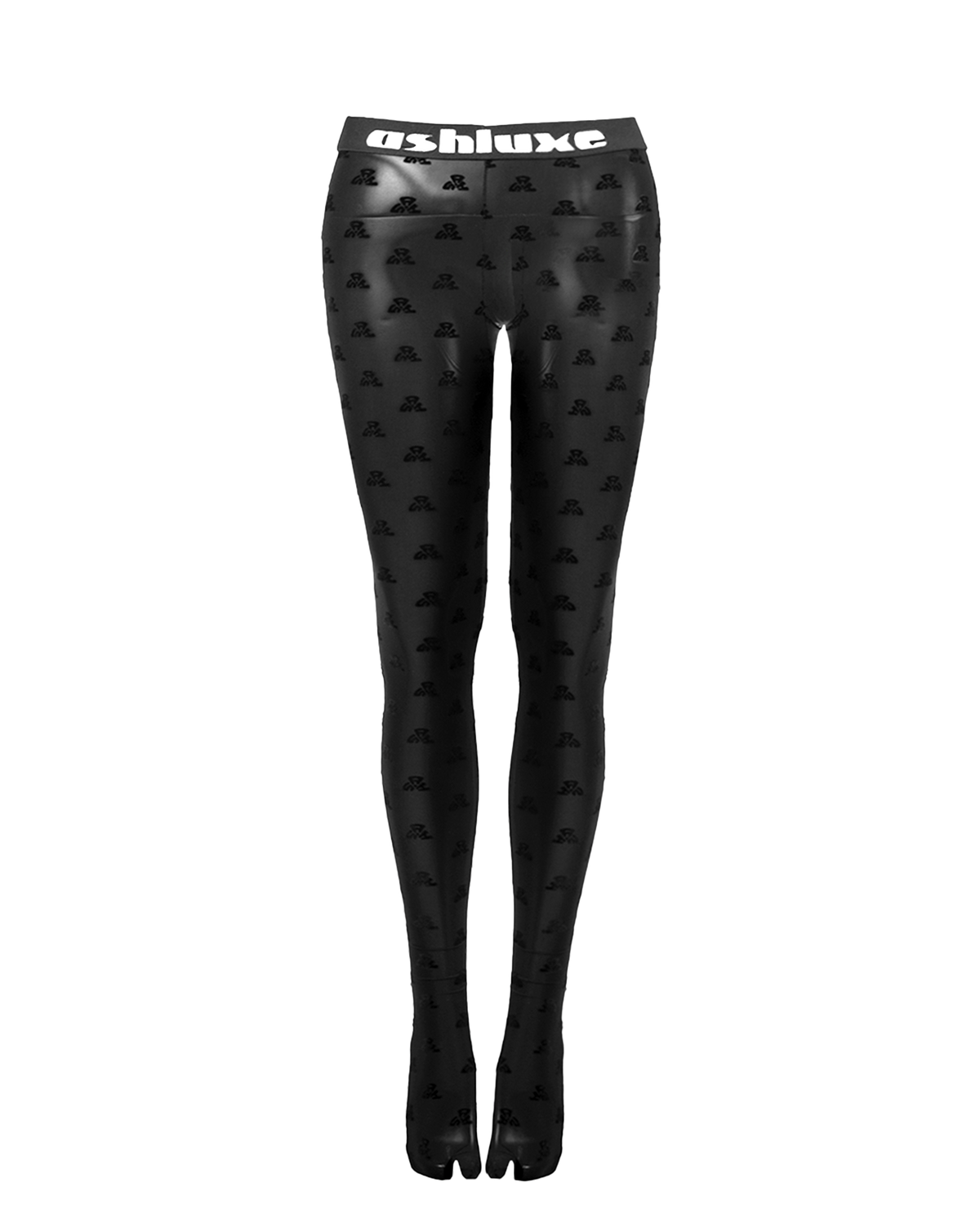 ASH Mesh Branded Body Leggings - Black/White