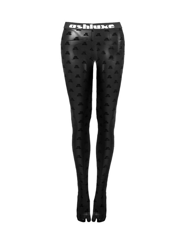 ASH Mesh Branded Body Leggings - Black/White