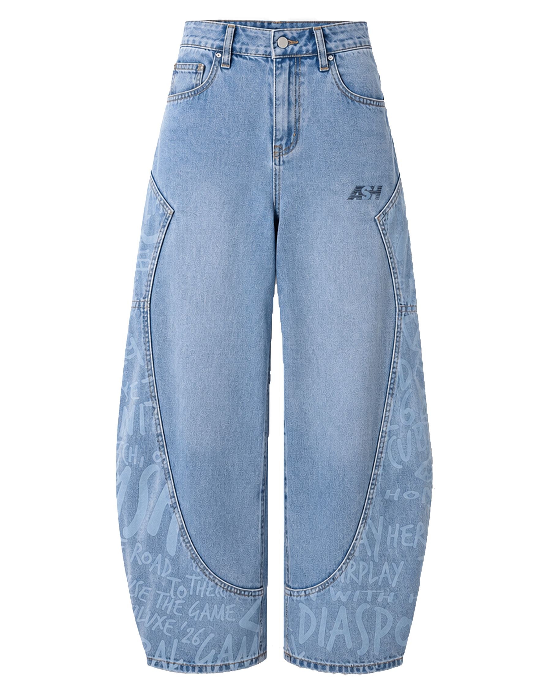 Ash Printed Denim Blue