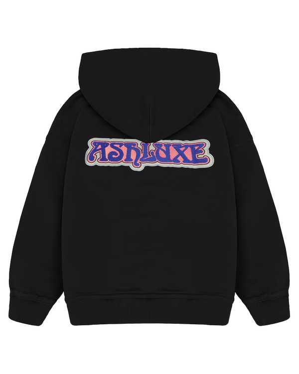 Ashluxe Patch Logo Hoodie Black