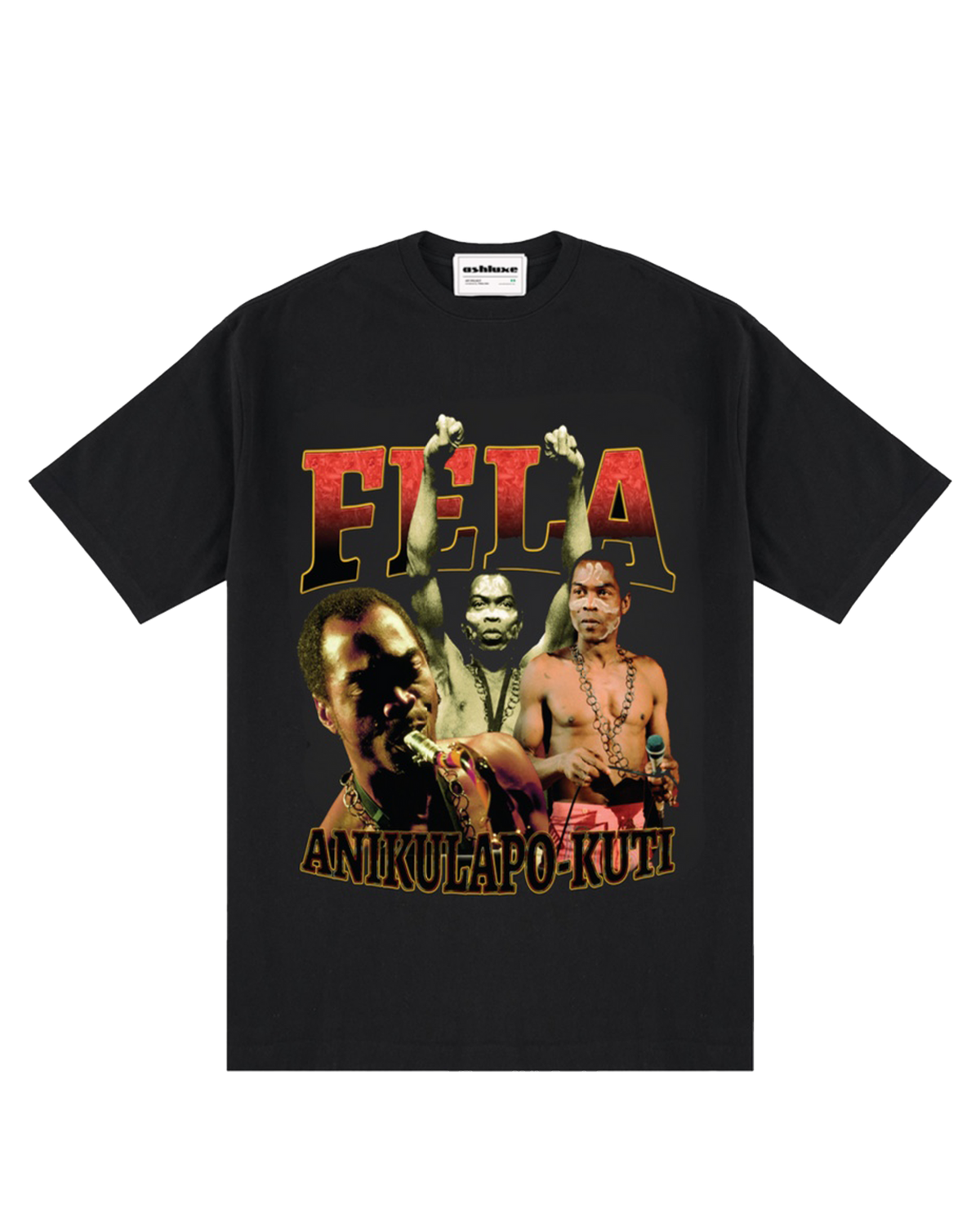 Ashluxe Fela-Inspired Rap Tee Black