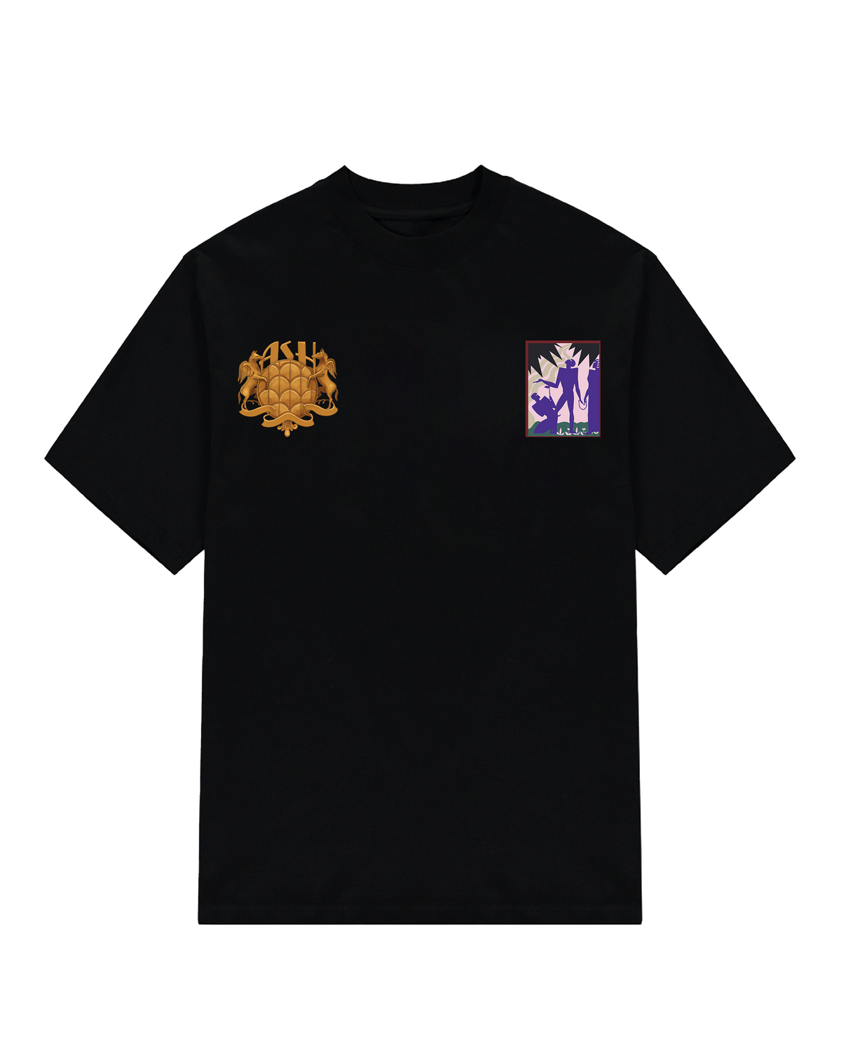 Ashluxe Fela Inspired Badge T-shirt Black