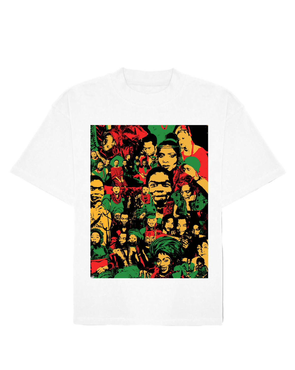 Ashluxe Fela's Culture Mosaic Tee -  White