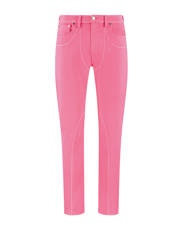 Ashluxe Female 5Pockets Denim Slimfit Pants - Pink