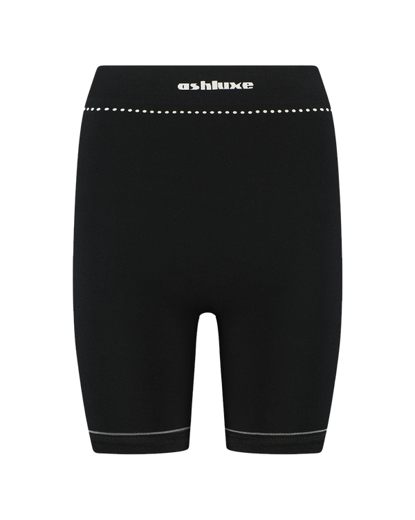 Ashluxe Female Active Biker Shorts Black White