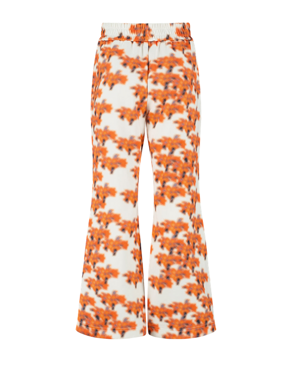 Ashluxe Female Printed Track Pant Orange Flower Aop