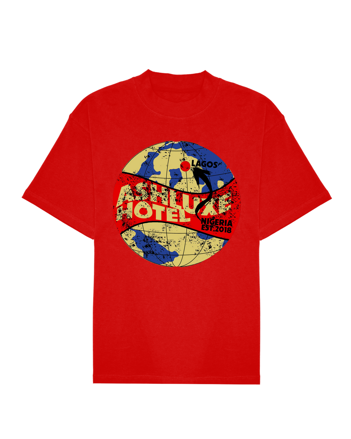 Ashluxe Hotel IIlustration Tee Red