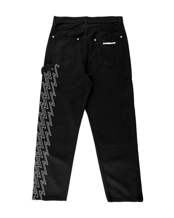 Ashluxe Men's Denim Trucker Jean Black