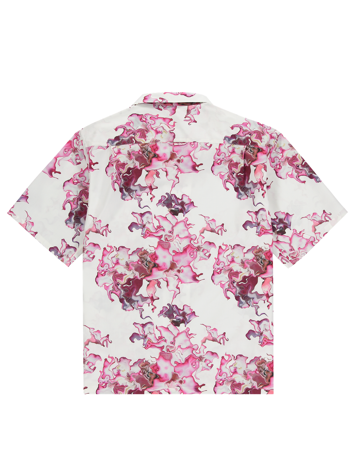 Ashluxe Men's Printed S/S Bowling Shirt Pink Flower Aop