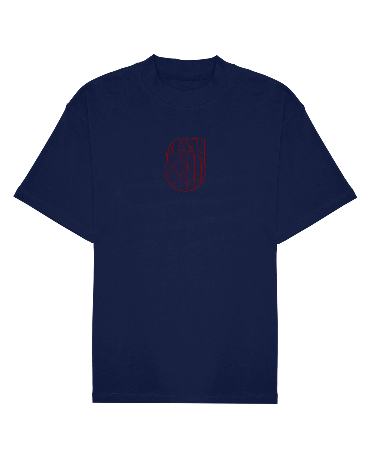 Ashluxe Stitched Emblem T-shirt Navy