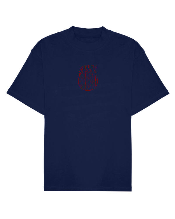 Ashluxe Stitched Emblem T-shirt Navy