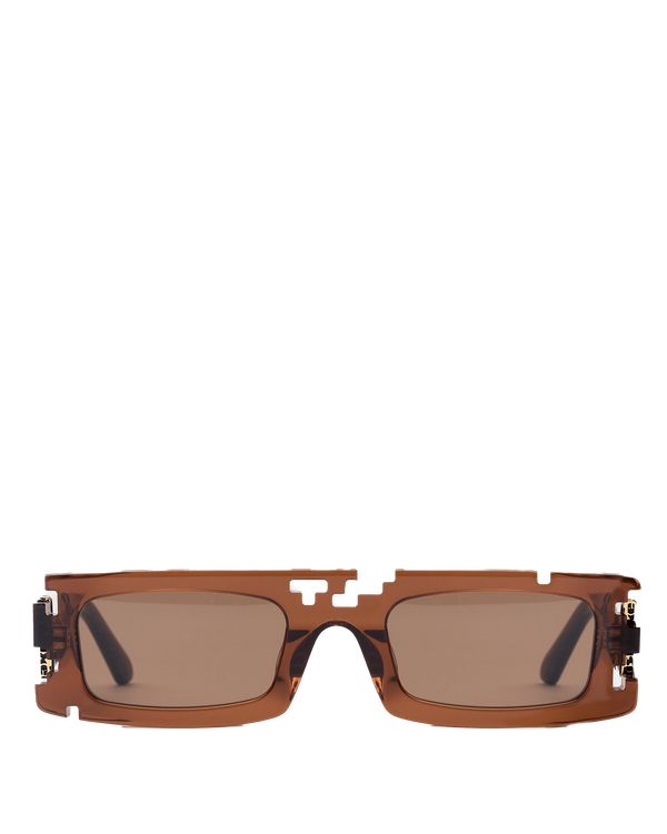 Ashluxe Pixel Cut Earth Brown Sunglasses