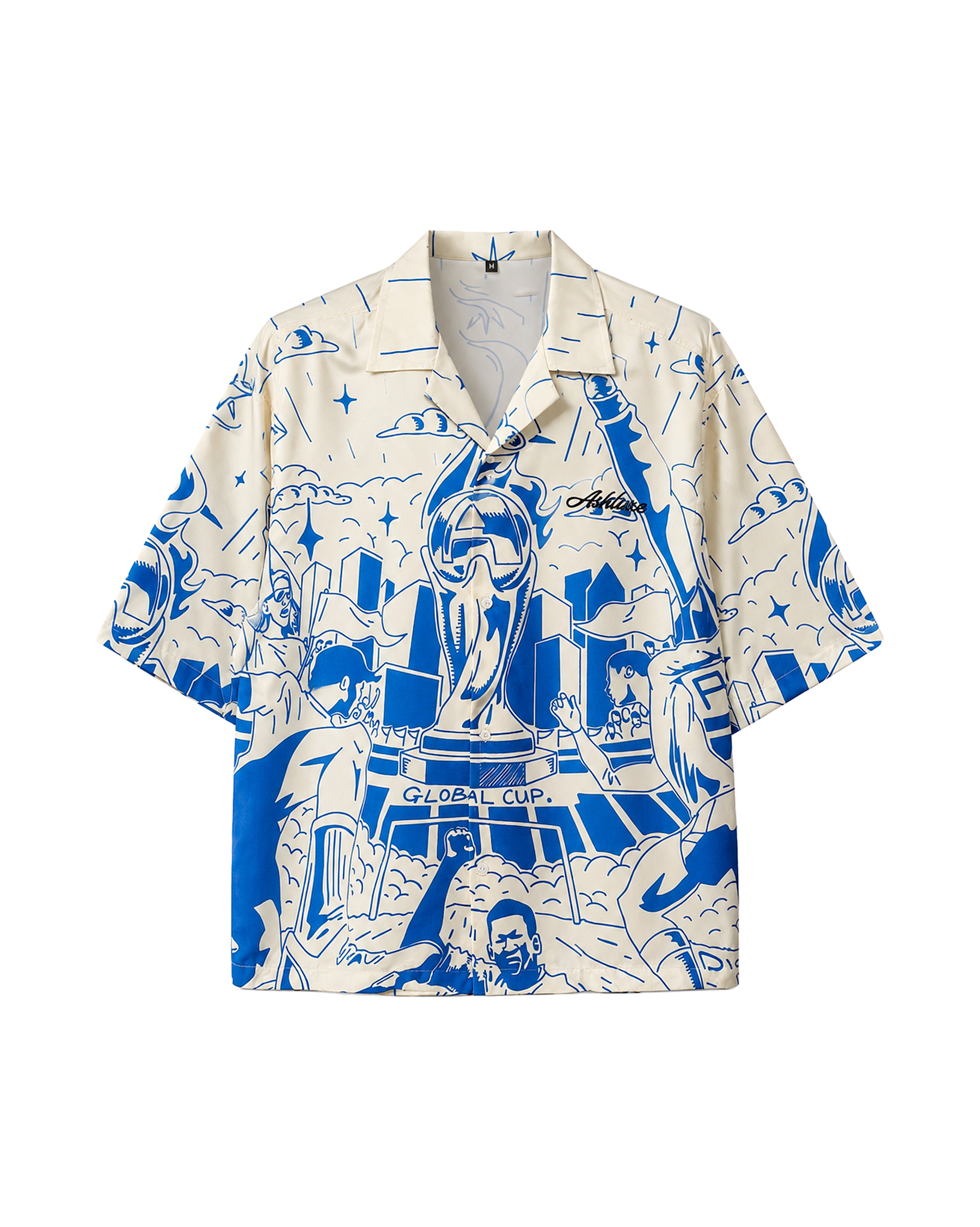 Ashluxe Celebration Bowling Shirt Off-white
