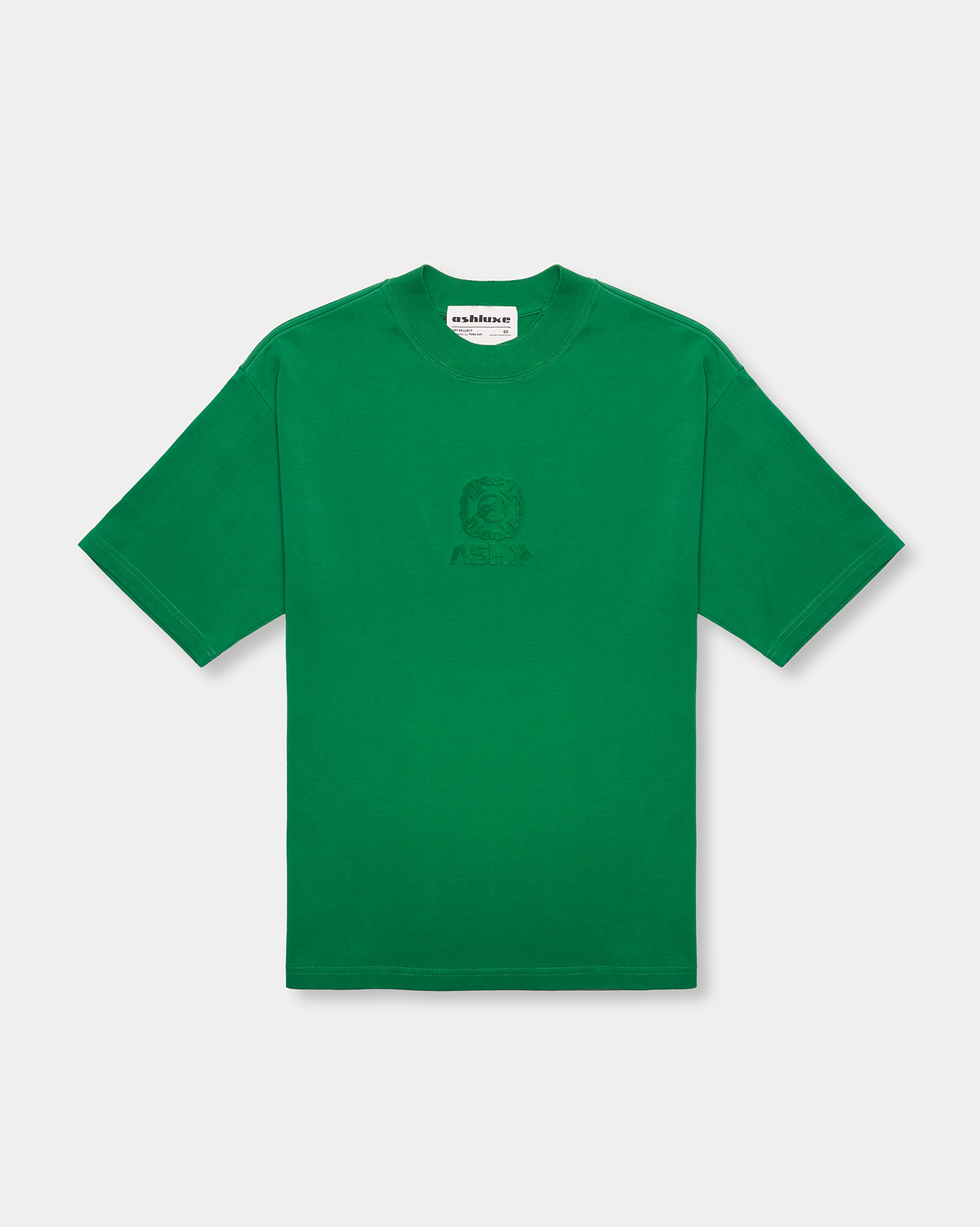 Ashluxe Embroidered Emblem T-Shirt Green