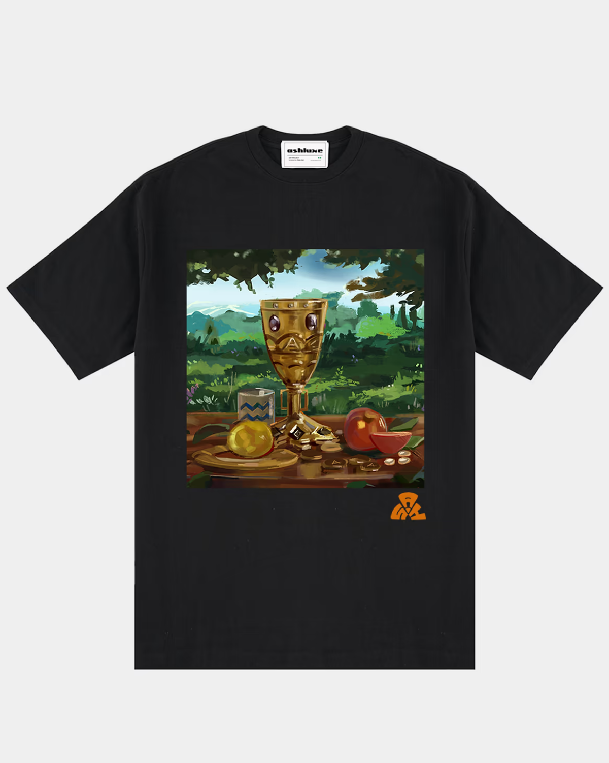 Ashluxe Golden Goblet T-shirt Black