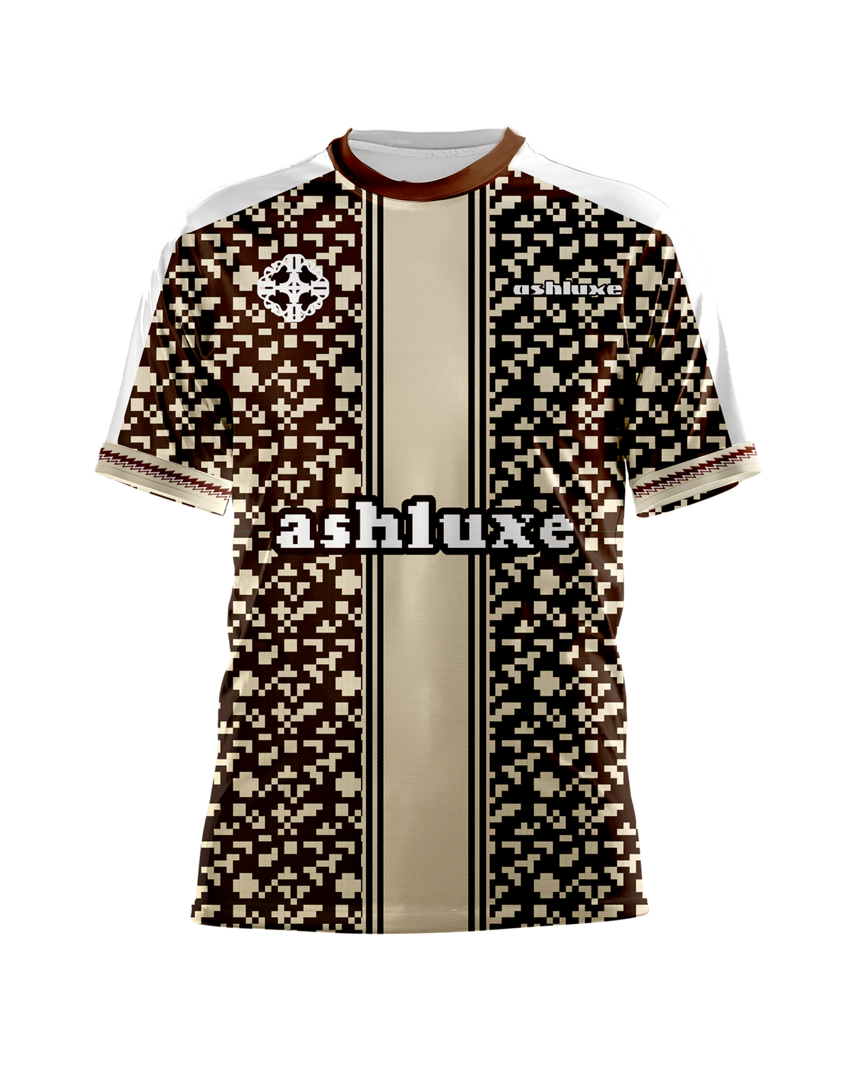 Ashluxe Pixel print Jersey Brown