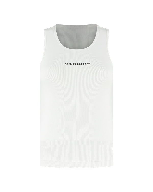 Ash Logo Tank Top - White