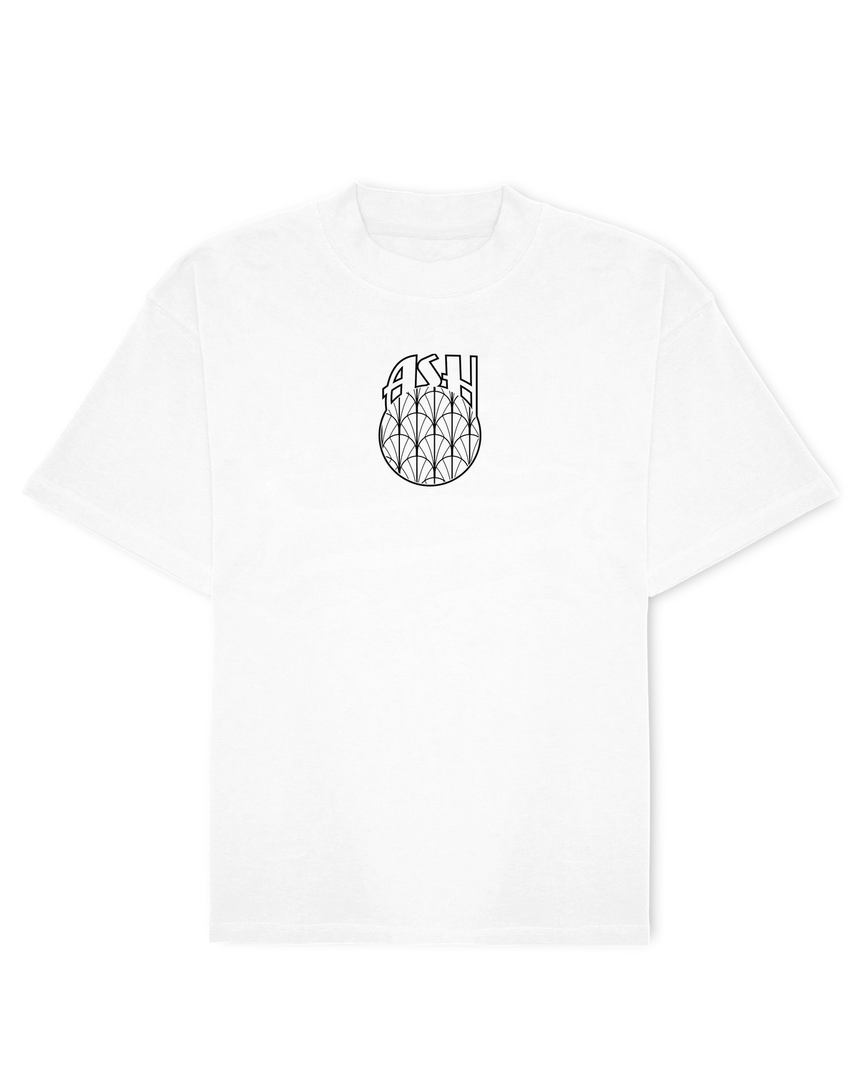 Ashluxe Stitched Emblem T-Shirt White