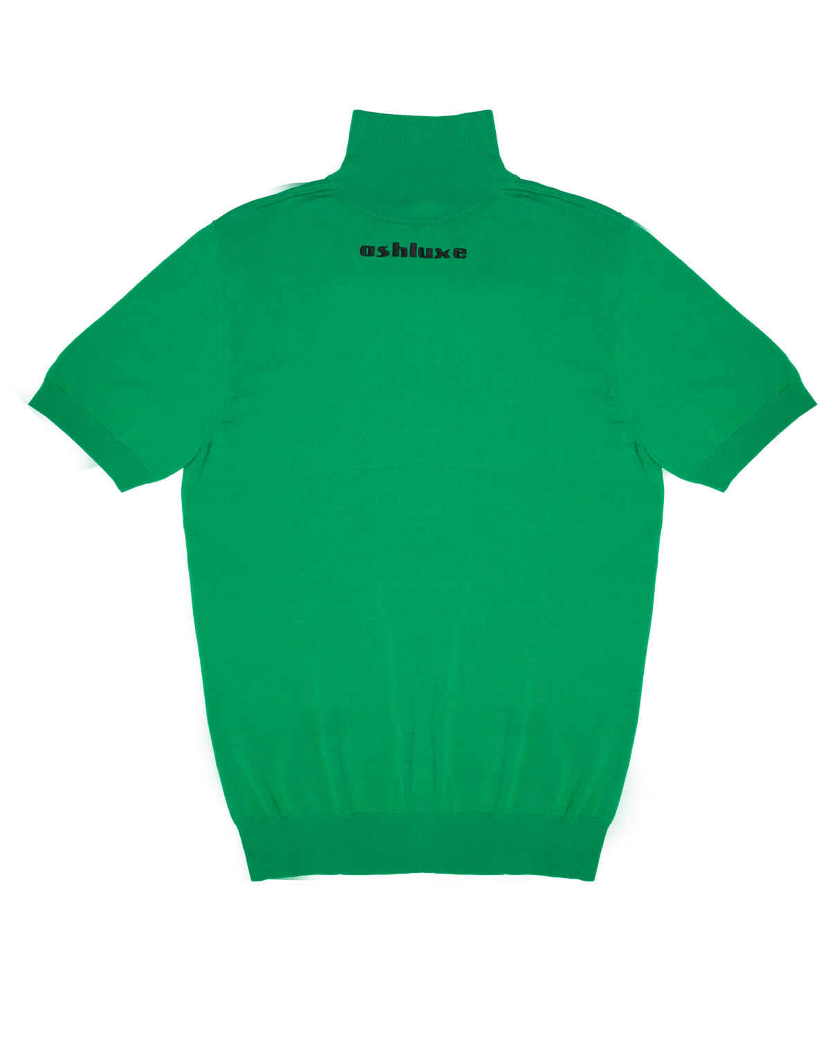 Ashluxe Ribbed Turtleneck Tee Green