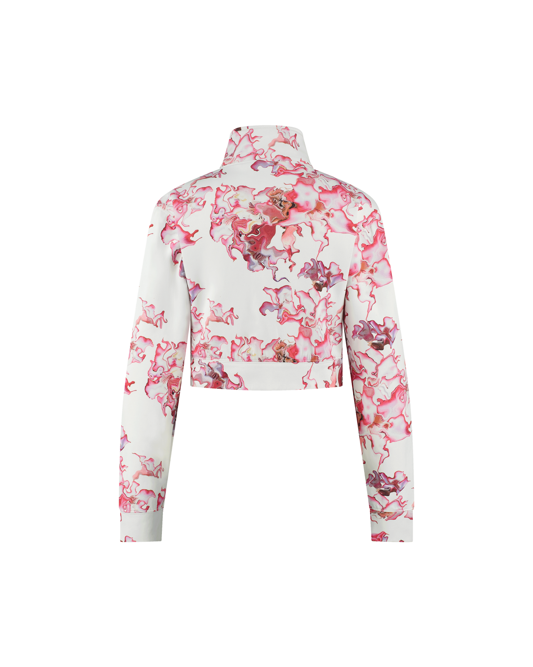 Ashluxe Female Printed Track Jacket Pink Flower Aop