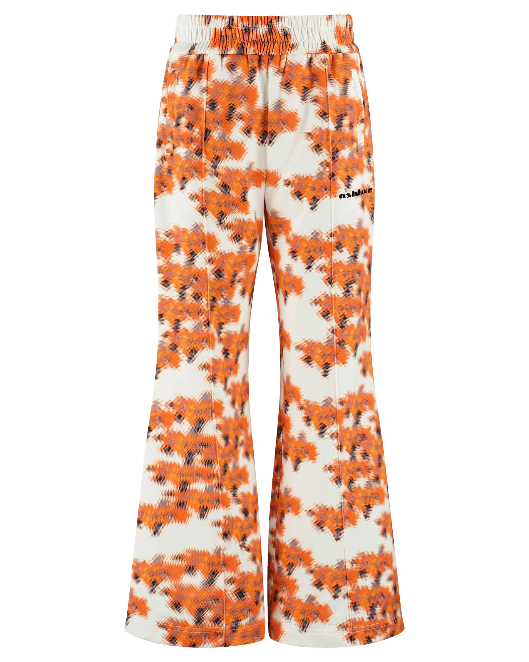 Ashluxe Female Printed Track Pant Orange Flower Aop
