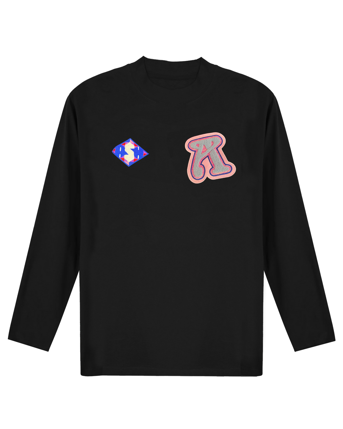 Ashluxe Patch Logo Longsleeve Sweatshirt  Black