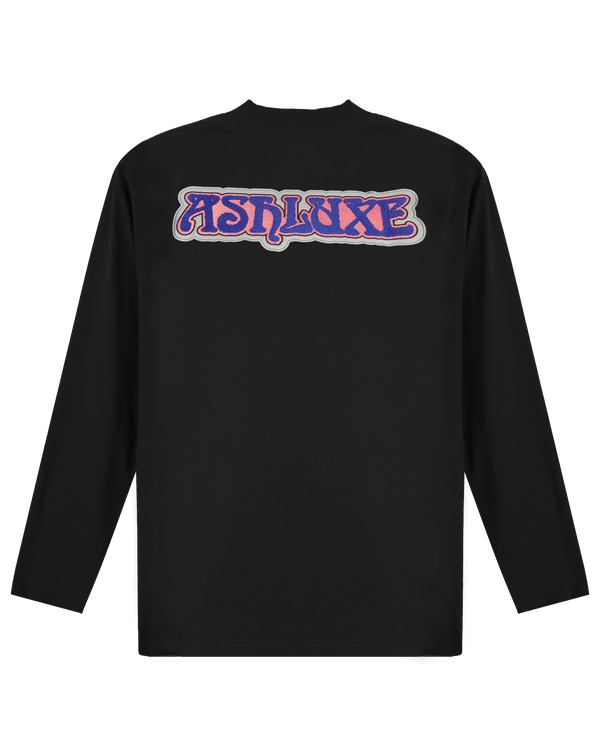 Ashluxe Patch Logo Longsleeve Sweatshirt  Black